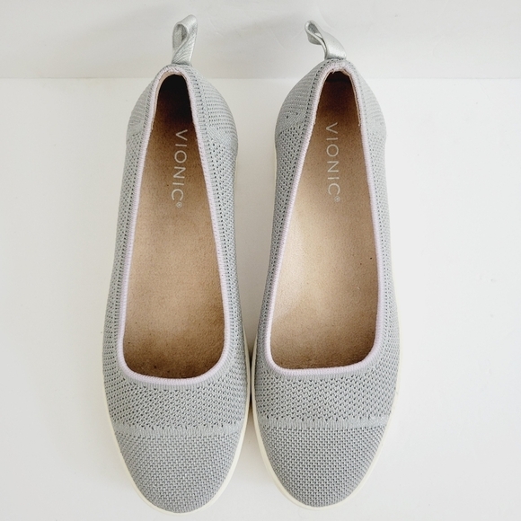 NEW Vionic Uptown Skimmer Knit Slip-on Comfort Shoes Gray Size 9 - Picture 4 of 7